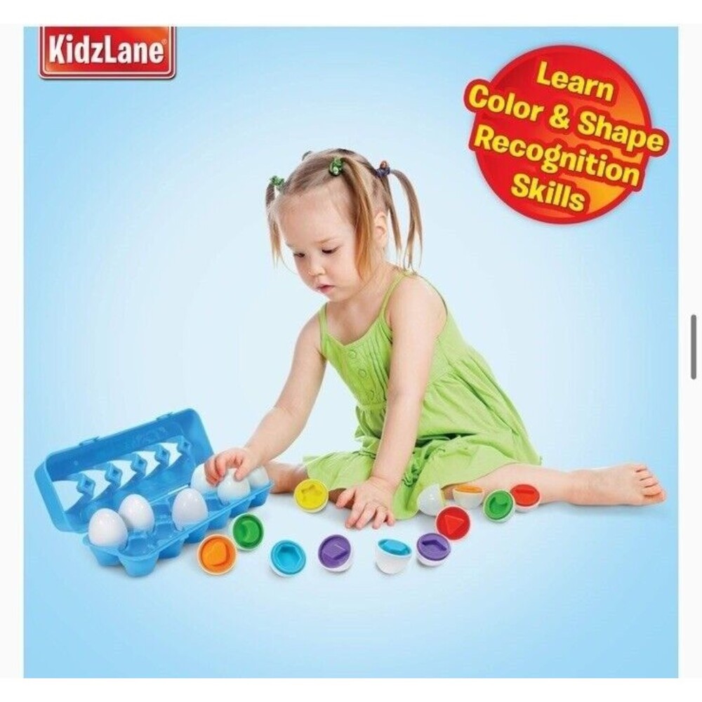 Sorting & Matching Educational Egg Toy Montessori Learning Baby Toddler Play
